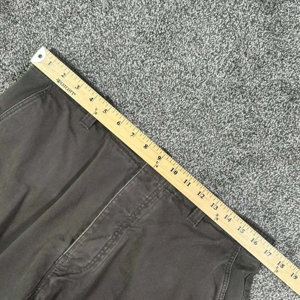 J. Crew Straight Leg Twill Cargo Pant Men 34x34 Military Green Canvas Button Fly
